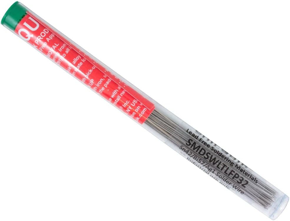 Chip Quik SMDSWLTLFP32 Solder Wire Sn42/Bi57/Ag1 Lead-Free Low Temp (32ft. In 60-6.5in. Lengths)