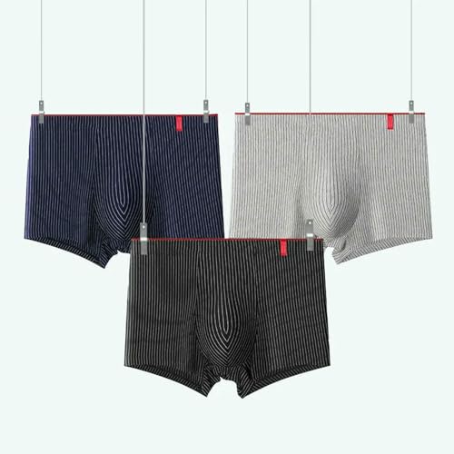 Men'S Underwear 4-Pack Men'S Striped Fashion Boxer Briefs2