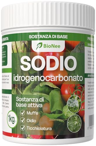 Hidrogenocarbonato de sodio Bionee 1 kg | Bicarbonato de sodio puro | Fungicida natural para plantas | mohos, moho y acicalamiento | Producto de venta libre