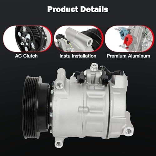 Image of CCIYU AC Compressor w /Clutch for Volvo XC90 L5 2.5L 2007-2016
