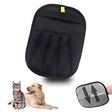 Upgrade Tierhaarentferner Handschuh, Fell Magnet handschuh für Katzen und Hunde, Wiederverwendbarer doppelseitiger Tierhaarentferner für die tägliche Pflege (schwarz, 1 stück)