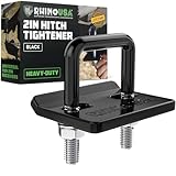 Rhino USA Hitch Tightener Anti Rattle Clamp (for 2 inch Hitches) Heavy Duty Steel Trailer Hitch Stabilizer - Weatherproof Protective Anti-Rust Silencer for Bike Rack, Hitch Receiver & More!