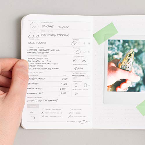 Letterfolk Fishing Trip Passport – Pocket-Sized Fishing Book (3.5" W X 5.5" H) #TOP2