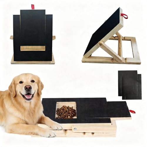 Liecho Wooden Dog Nail File Pad with Treat Drawer
