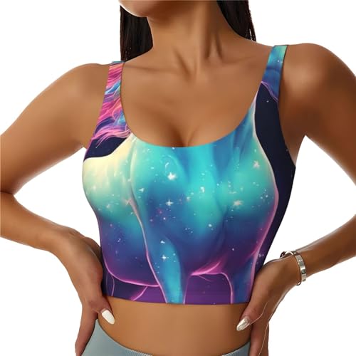 Womens Comfort Fit U-Shaped Back Yoga Bra Sweat Vest Shirts