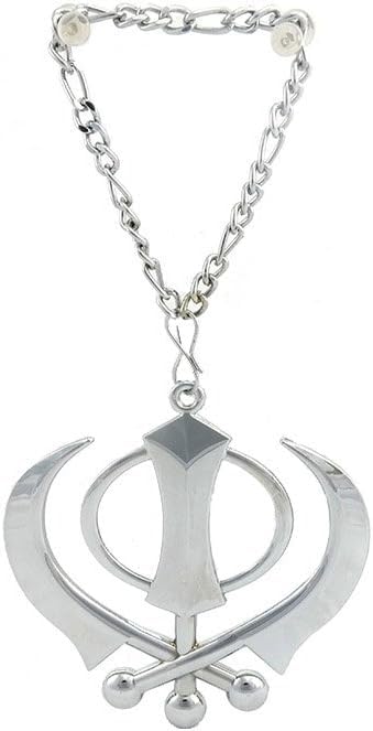 S,S Store Silver Colour Khanda For Car Rear Mirror(Car Hanging)