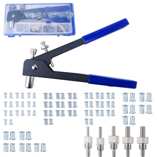 FOGAWA 106pcs Rivettatrice Inserti Filettati Kit con 5pcs Mandrini M3