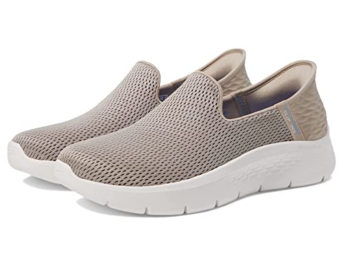 Skechers Damen Women's Hands Free Slip-ins Go Walk Flex-Relish Sneaker, Taupe/Blau, 38.5 EU Weit – Ansicht 1