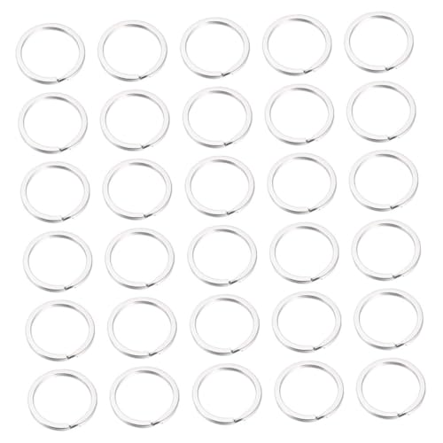Anneaux porte-clés plats contre la rouille TOYANDONA, lot de 100 pour sécuriser vos clés