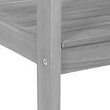 greemotion Holz Gartenbank Maui in Grau-2 Holzbank mit Rückenlehne-Garten Friesenbank wetterfest-Bank zum draußen Sitzen aus FSC Akazienholz, 11,5 x 6 x 1,4 cm - 4