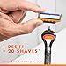Gillette Fusion5 Razors for Men, 1 Razor, 4 Blade Refills, Lubrastrip for a More Comfortable Shave