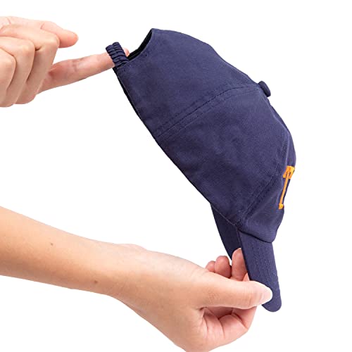 Melondipity Baby Boy Baseball Cap For Infants, Toddlers, Newborn - Cute Baby Sun Hat For Summer, Spring, Autumn - Personalized & Customized Keepsake Cap With Button Closure, Sun Protection (Navy Blue) #TOP2