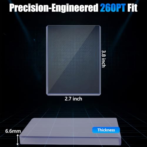 Image of DEDC 50 Top Loader Thick Card Load Holder Storage for Trading Cards Sports Sleeves Hard Plastic 260 Point Protective Toploaders 3 inchx4 inch Rigid Memorabilia Collectibles