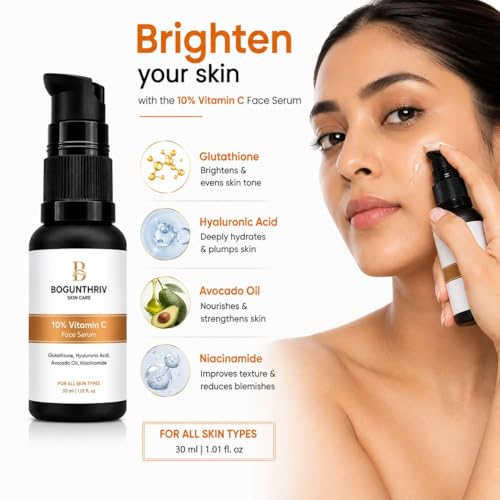 Image of 10% Vitamin C and Niacinamide Face Serum Duo, with Glutathione, Hyaluronic Acid, Alpha Arbutin,Visible results within 2 days 30 ml