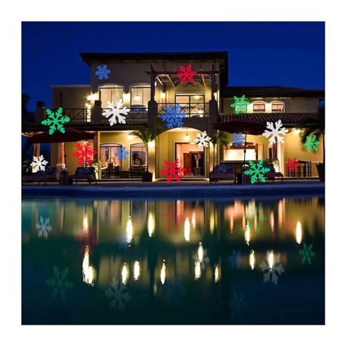 Proyector de copos de nieve LED rosa IP65 exterior para discoteca y bodas 8