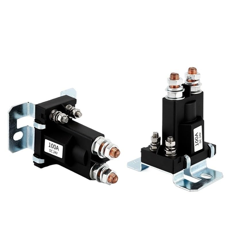 100A Starter Relay Solenoid Switch – 12V/24V DC Heavy Duty Automotive Relay for Car, Truck, ATV, Forklift, Marine Use(250A12V)