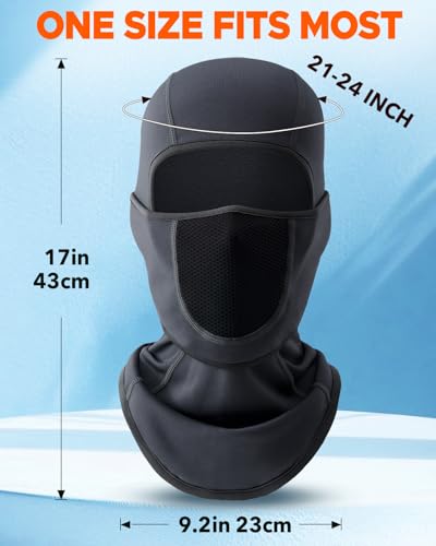 Image of Balaclava Face Ski Mask with Movable Design for Men Women-Fleece Winter Face Covering for Cold Weather Skiing Outdoor Work
