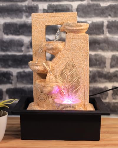 Image of Water Fountain for Home Tabletop Indoor Water Fountain for Living Room Waterfall Fountain Indoor Home Decor Table Top Fountain Waterfall Showpiece Indoor Fountain
