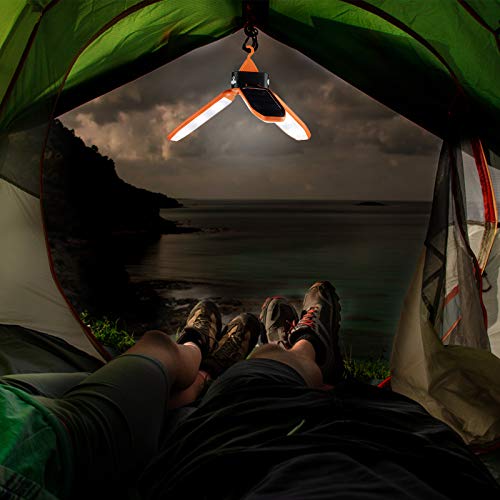 Aimoxa Solar Lantern, Collapsible Clover Style 18 Led Camping Lantern For Hiking, Backpacking, Fishing And Emergency Outdoor & Home Portable Use #TOP5