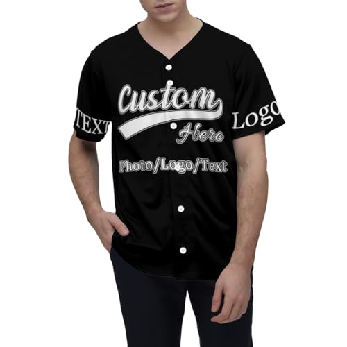 Camiseta personalizada de béisbol con texto de logo y número para equipo, uniforme deportivo personalizado para hombres y mujeres miniatura 2