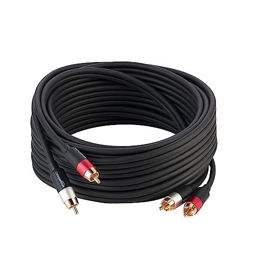Amazon Basics Câble audio RCA 2 prises 2 mâles, 7.5 m, Noir