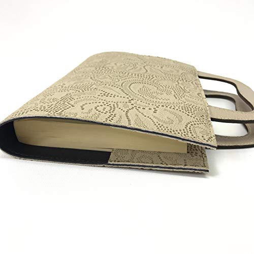 Capa de couro PU com alça, capa de livro, proteja seus livros (ByGalaxy), Mink