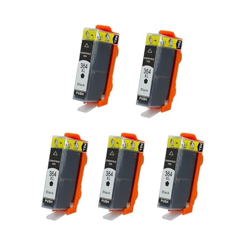 Compatible con Cartuchos de Tinta completos HP 364XL Repuesto for Impresora Deskjet 3070A 5510 6510 7510 B209a C510a C309a(5BK)