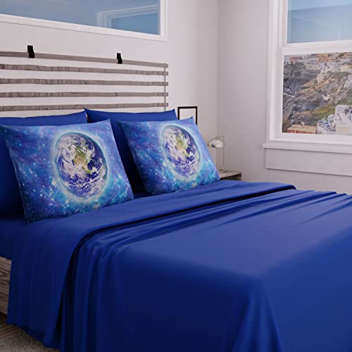 PETTI Artigiani Italiani - Complete Bed Set, Double Sheets, Earth Sheets, Double Bed Set, Print only on Pillowcases 100% Made in Italy