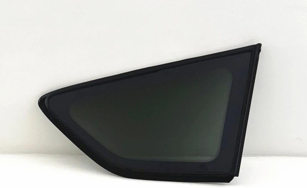Tempered Driver Left Side Rear Quarter Window Quarter Glass Chrome Frame Style Compatible with Ford Escape 2013-2019 Models