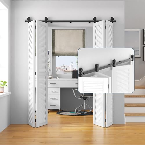 Kit de herrajes para puerta doble plegable de 60 pulgadas en forma de T miniatura 6
