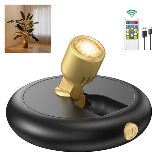 Rechargeable Battery LED Spotlight Indoor: Wireless Mini Art Accent Spot Lights with Timer Remote - Small Dimmable Uplight for Plants Display Painting Dartboard Artwork Portrait Closet (1 pack-black)