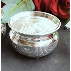 german silver combo set of 10 pieces Nakkashi bowl/prasadam bowl/snacks bowl/gift item/sweet bowls