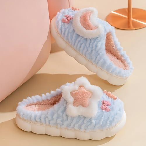 Image of Panihari Warm Slipper for Women's Fur Closed Toe Intresting Star Winter Fashion for House & Bedroom Home Indoor Outdoor Sandals (1 Pair)