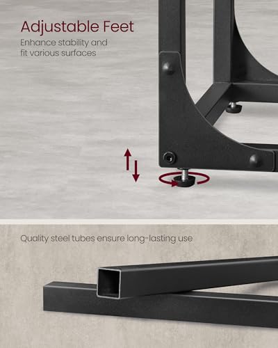 Image of VASAGLE C-Shaped End Table, Small Sofa Side Table with Metal Frame