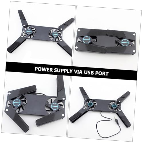 Base para laptop con 2 ventiladores silenciosos USB miniatura 7
