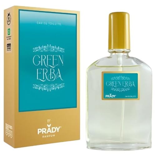 Prady – Eau de Toilette Green Erba 90ml – Fragancia fresca, verde y aromática para hombre – Aroma herbal revitalizante con notas naturales – Uso diario elegante y duradero con carácter masculino