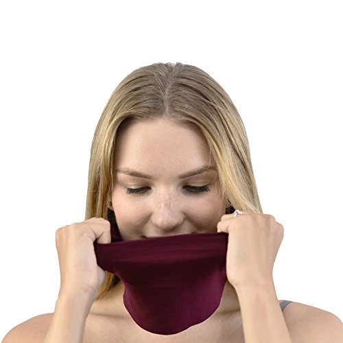Jasmine Silk Unisex Bamboo Headband Hair Band (Burgundy) - Image 3