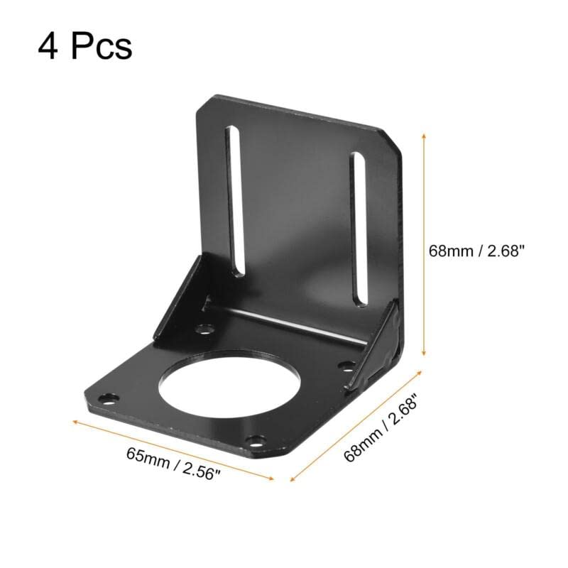 Tool parts Motor Bracket 68x65x68mm Black for NEMA 23 Stepper Motor 4 Set