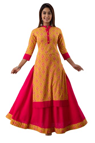 Pious LIBASCotton Cambric Printed Straight Kurta Skirt Set/kurta set for women/women kurta set/kurta set for women