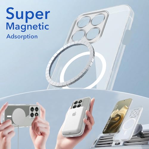 Image of Jkobi Lifetime Anti-Yellow MagSafe Compatible Clear Back Cover Case for Motorola Moto Edge 60 Pro (Sleek Hard Crystal | Shockproof and Camera Protection)