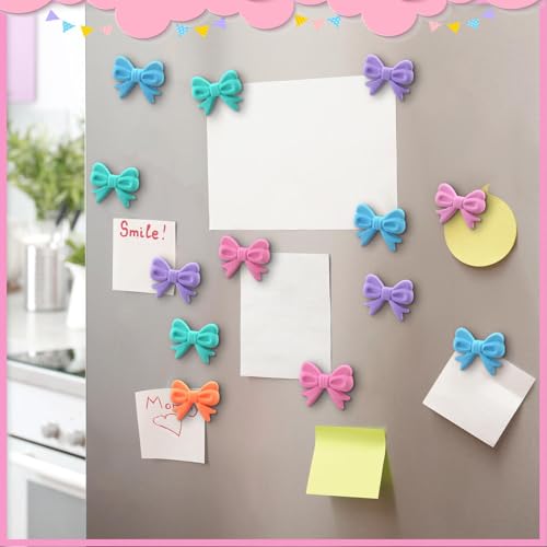 18 piezas de imanes decorativos en forma de lazo miniatura 5