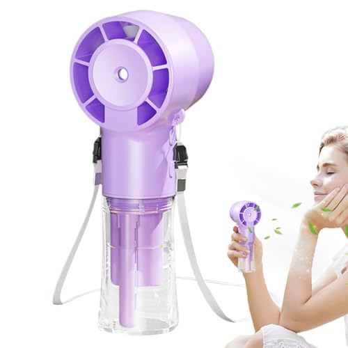 Ruwshuuk Ventilador Nebulizador - Ventilador De Niebla Recargable,Enfriador De Aire Reutilizable, Accesorios Portátiles Para Clima Cálido, Uso Diario y Actividades Exteriores