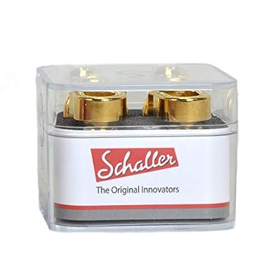 Schaller S Locks Guitar Strap Locks and Buttons (Pair) Gold
