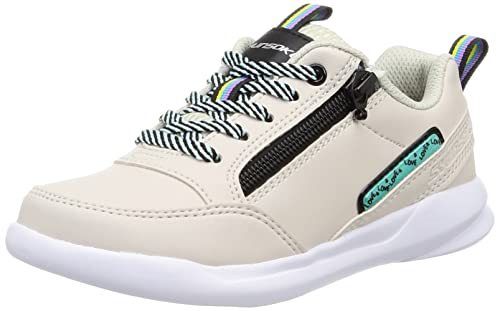 スニーカー 運動靴 軽量 ファスナー 19~23cm 2E キッズ 女の子 LEZ 1000 ベージュ 22.0 cm