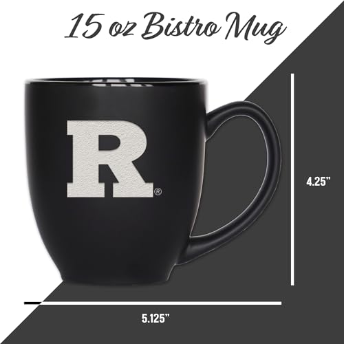Image of Rico Industries NCAA Primary 15-Oz Personalized Matte Black Bistro Mug - for Hot or Cold Drinks