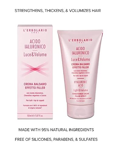Hyaluronic Acid Light And Volume Conditioner Cream By Lerbolario For Unisex - 5.07 Oz Conditioner #TOP1