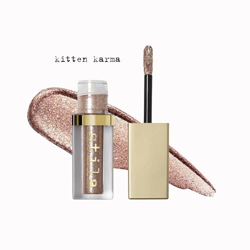 Stila Magnificent Metals Glitter and Glow Liquid Eye Shadow Long Lasting Sparkle, Quick-Drying Eye Makeup Lightweight Water Base Kitten Karma — view 2