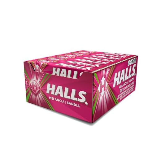 Bala Halls Melancia Caixa Com 21 Unidades De 28g
