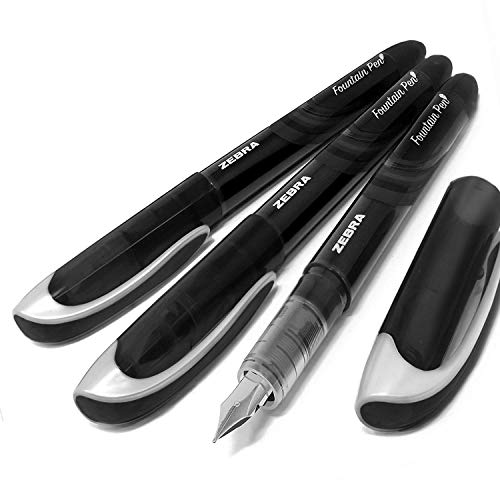 Zebra, 3 stylos à plume jetables Fuente, encre noire Cover