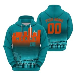 Gyurioh Custom Football Hoodies City Night Skyline Personalized Sweatshirt Name Number Fan Gift Pullover for Men Women Youth